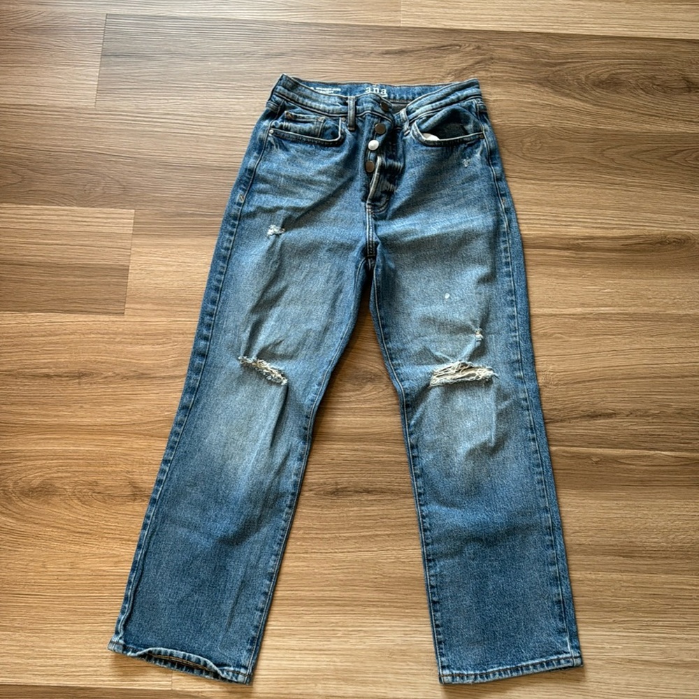 HIGH WAISTED STRAIGHT LEG DENIM